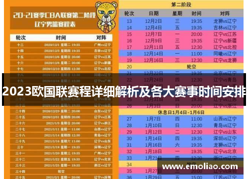 2023欧国联赛程详细解析及各大赛事时间安排